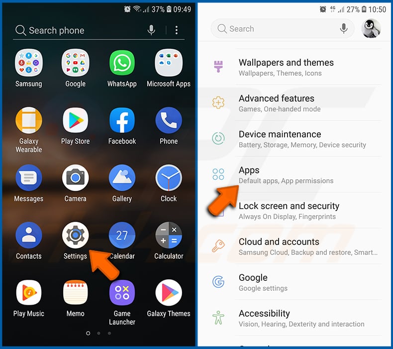 Usuwanie niechcianych/złośliwych aplikacji z systemu operacyjnego Android (krok 1)