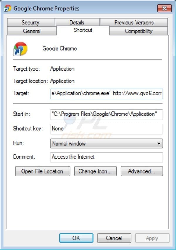 Usuwanie porywacza przeglądarki (wirusa) Qvo6.com z Google Chrome