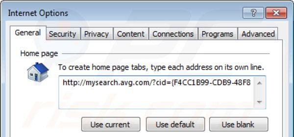 Usuwanie strony AVG search ze strony głównej Internet Explorer