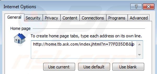 Usuwanie paska narzędzi Mindspark ze strony domowej Internet Explorer
