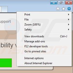 Usuwanie Fortunitas z Internet Explorer krok 1