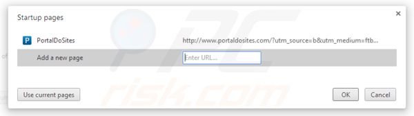 Usuwanie portaldosites.com ze strony domowej Google Chrome