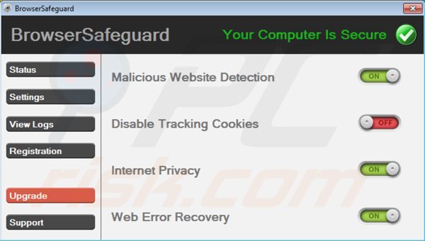 Wirus browsersafeguard