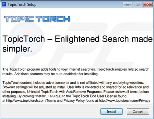 Instalator adware topic torch