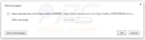 Usuwanie istart.webssearches.com ze strony domowej Google Chrome