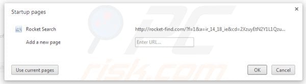 Usuwanie rocket-find.com ze strony domowej Google Chrome