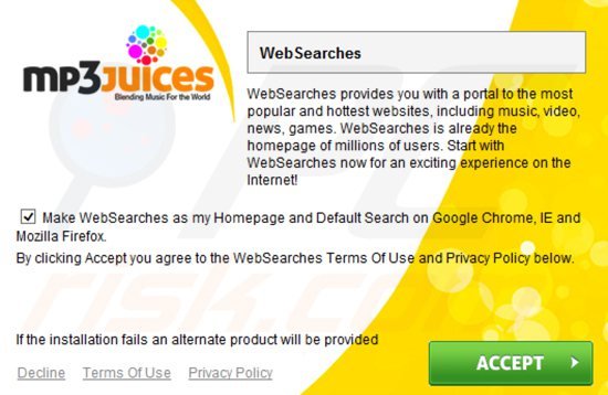 Instalator porywacza przeglądarki websearch.fixsearch.info