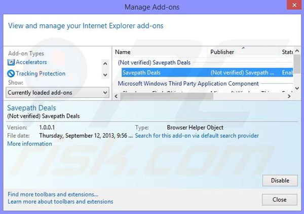Usuwanie reklam OneSoftPerDay z Internet Explorer krok 2