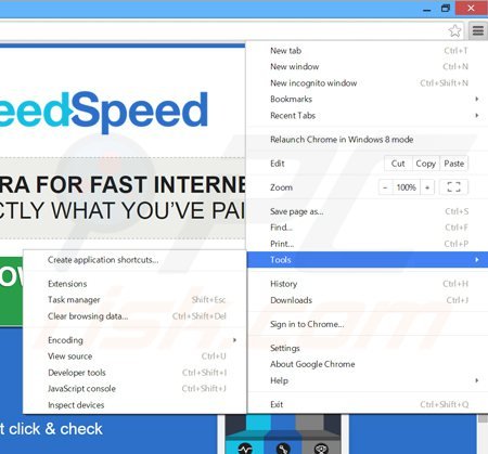 Usuwanie reklam IneedSpeed z Google Chrome krok 1