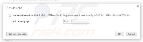 Usuwanie websearch.searchandfly.info ze strony domowej Google Chrome