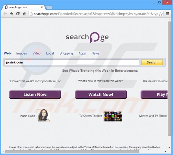 Porywacz przeglądarki searchpge.com
