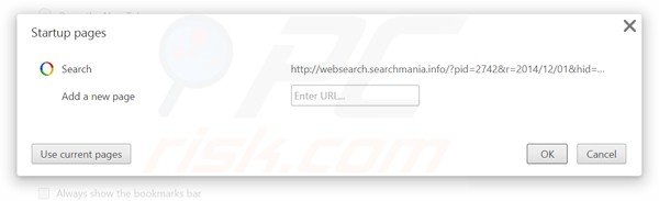 Usuwanie websearch.searchmania.info ze strony domowej Google Chrome
