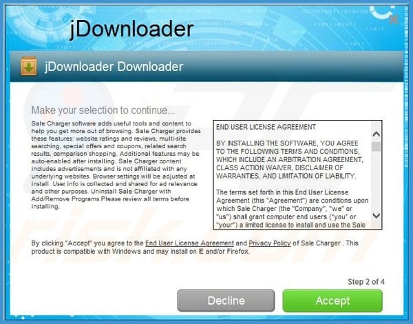 Sale Charger adware installer