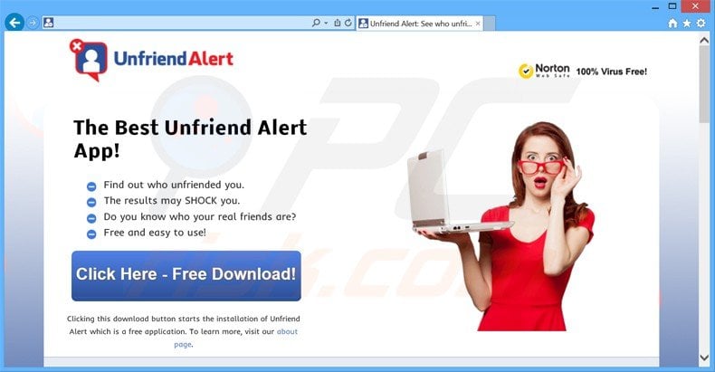 Unfriend Alert adware