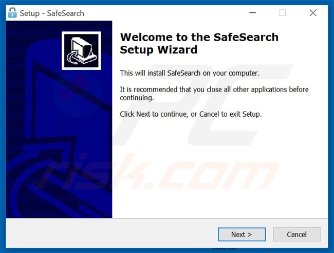 Konfigurator instalatora porywacza przeglądarki safesearch.net