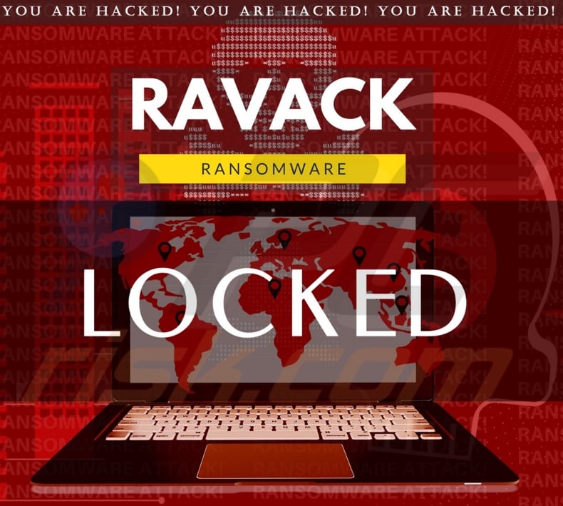 Ravack ransomware wallpaper