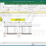 Złośliwy dokument MS Excel dystrybuowany za pośrednictwem spamu e-mail MSC (przykład 1) 