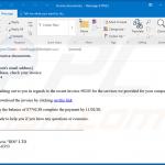 E-mail spamowy używany do rozsyłania malware Cobalt Strike, które wstrzykuje FickerStealer do systemy (przykład 1)