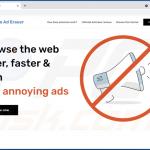 Witryna promująca adware Ultimate Ad Eraser (przykład 1)