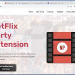 Witryna promująca rozszerzenie przeglądarki typu cookie stuffing (Netflix Party) 1