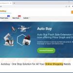 Witryna promująca rozszerzenie przeglądarki typu cookie stuffing (AutoBuy Flash Sales, Deals, and Coupons)