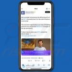 Post (tweet) promujący oszustwo Ethereum (ETH) Reward Program 1