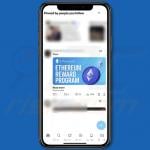 Post (tweet) promujący oszustwo Ethereum (ETH) Reward Program 2