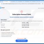 Cloud Subscription Paused fałszywa strona ostrzegawcza magazynu w chmurze (przykład 2)