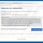 topsites new tab browser hijacker screenshot 2