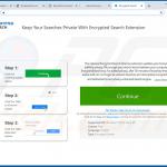 Encrypted Search browser hijacker promoting website