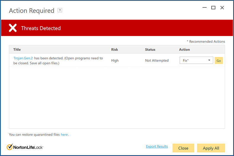 Skanowanie Norton AntiVirus Plus