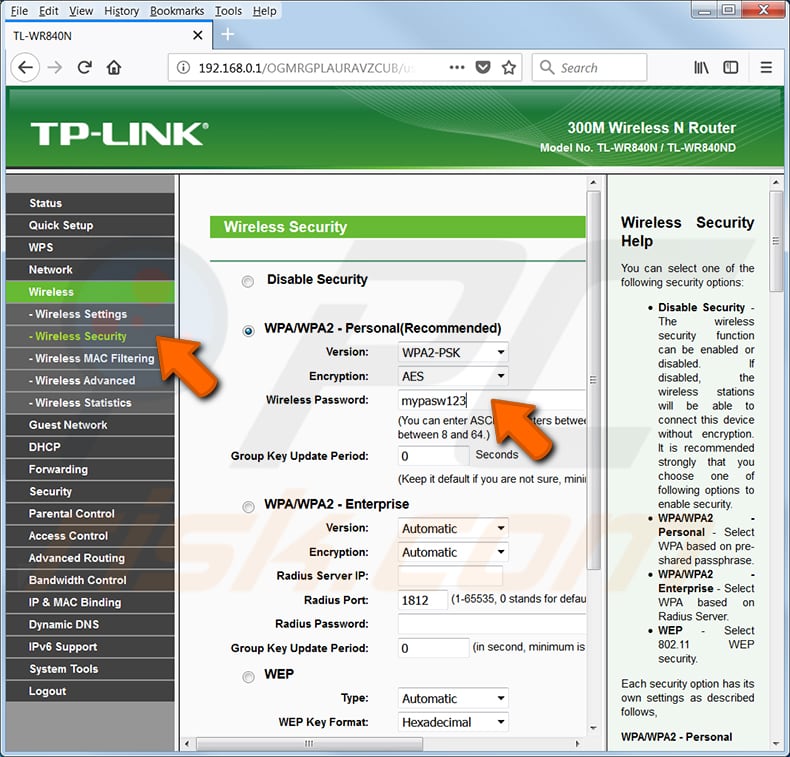 znajdź swoje hasło wi-fi - router tp link tl-wr540n krok 2