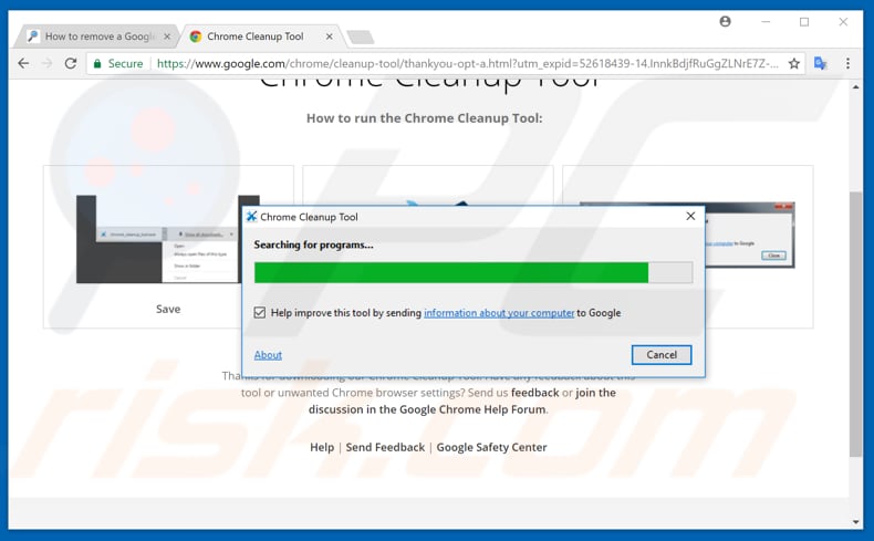 make your google chrome faster with chrome cleanup tool step 1