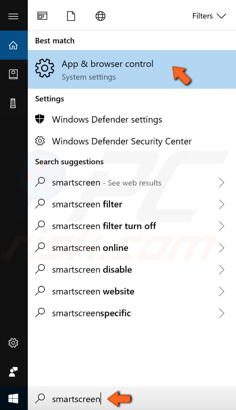 wyłącz Windows SmartScreen krok 1 