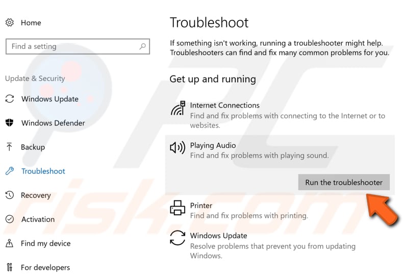 uruchom narzędzie do rozwiązywania problemów z systemem Windows, krok 2