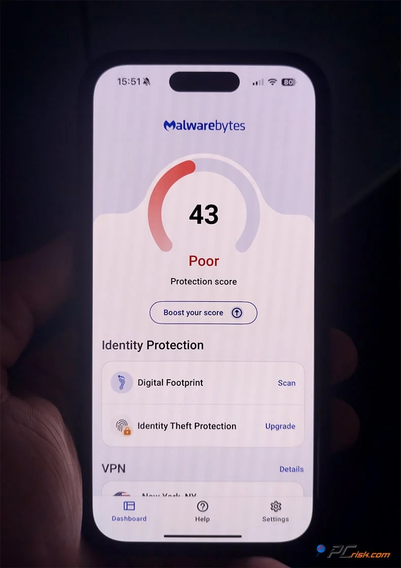 Malwarebytes na iPhone'a