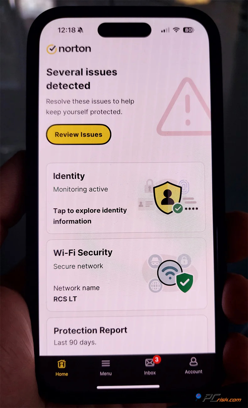Norton antywirus na iPhone'a