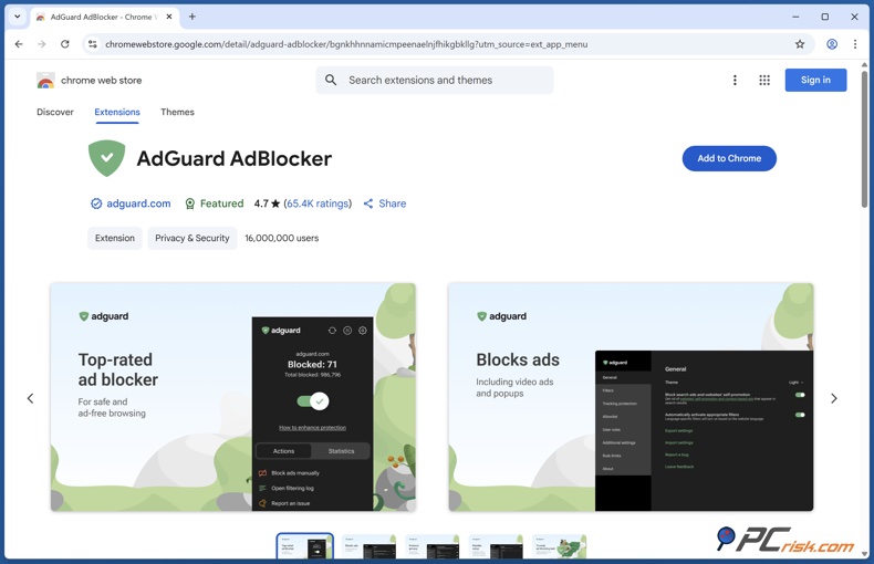AdGuard extension