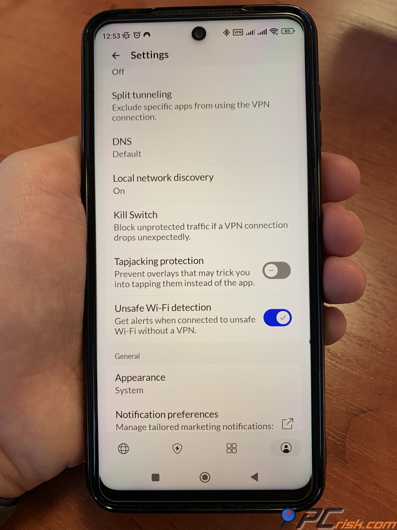 Kill switch NordVPN na Androidzie