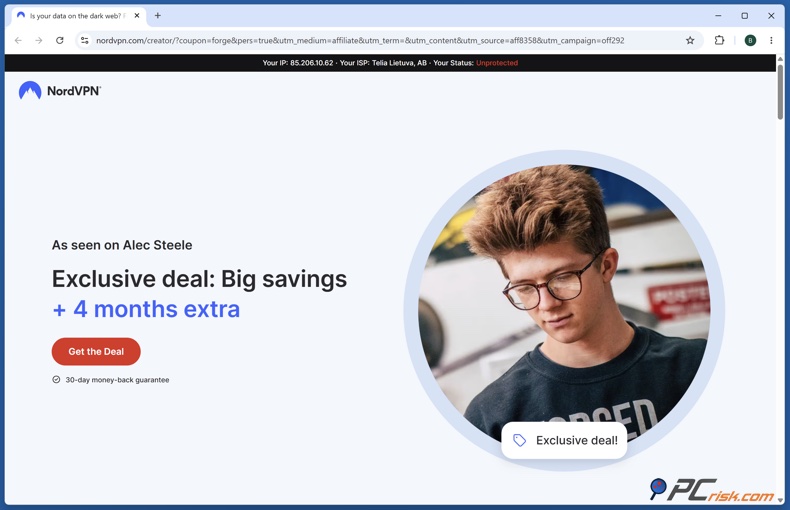 Oferta NordVPN Alec Steele