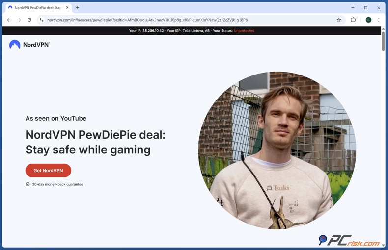 Oferta NordVPN PewDiePie