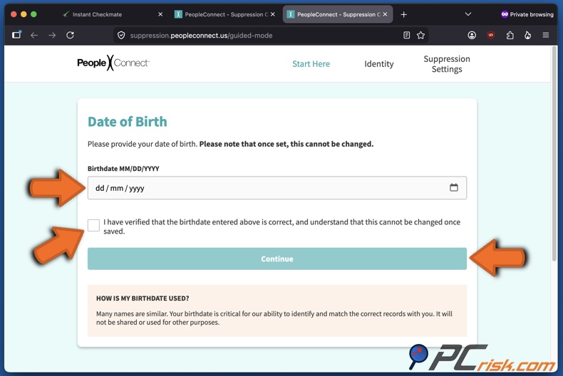Instant Checkmate opt-out 7