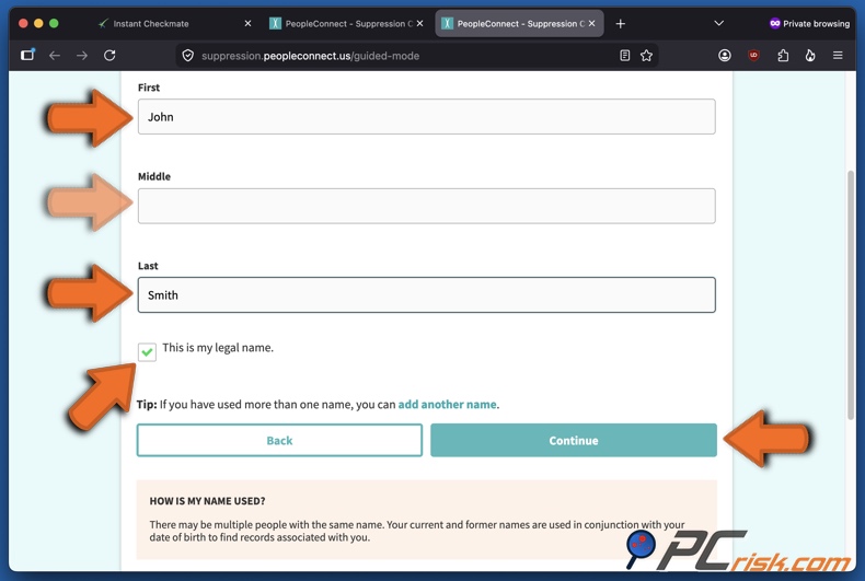 Instant Checkmate opt-out 8