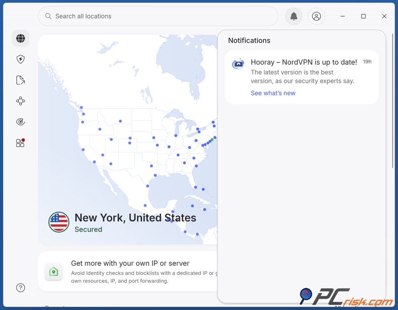NordVPN app for Windows updated