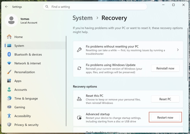 Uruchamianie systemu Windows 11 w trybie awaryjnym z obsługą sieci