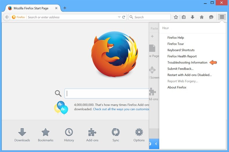 Resetowanie ustawień Mozilla Firefox do domyślnych - uzyskiwanie dotępu