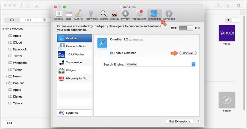 Jak usunąć browser hijacker z Safari - 2