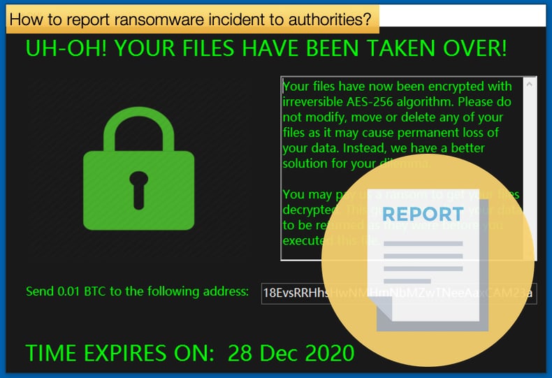 zgłaszanie incydentów ransomware do władz
