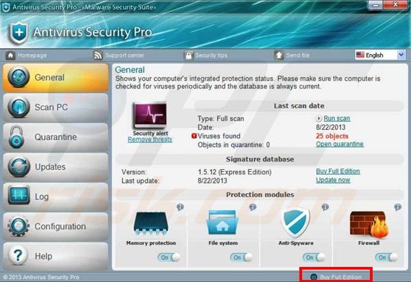 Antivirus Security Pro wprowadzanie klucza aktywacji krok 1