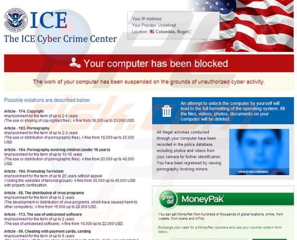 Wirus ICE Cyber Crime Center